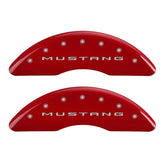 15-20 Ford Mustang MGP 10201SMB2RD 4 Caliper Covers Engraved Front 2015/Mustang Engraved Rear 2015/Bar & Pony Red Finish Slvr Character